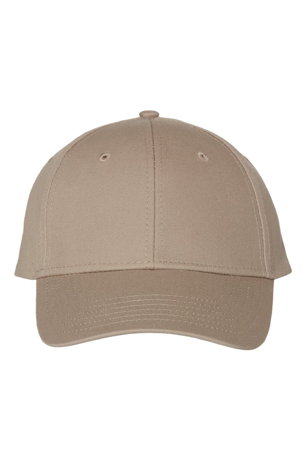 Valucap Hats VC600 Mens Chino Adjustable Hat Khaki Brown Flat Front