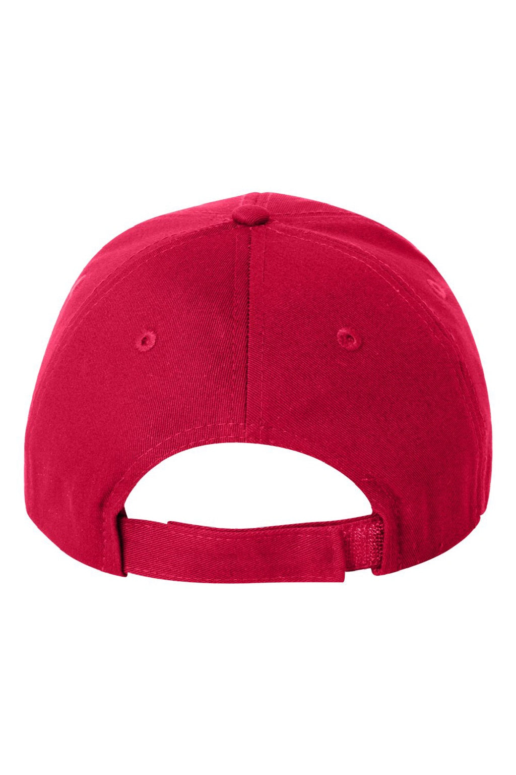 Valucap Hats VC600 Mens Chino Adjustable Hat Red Flat Back