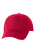 Valucap Hats VC600 Mens Chino Adjustable Hat Red Flat Front