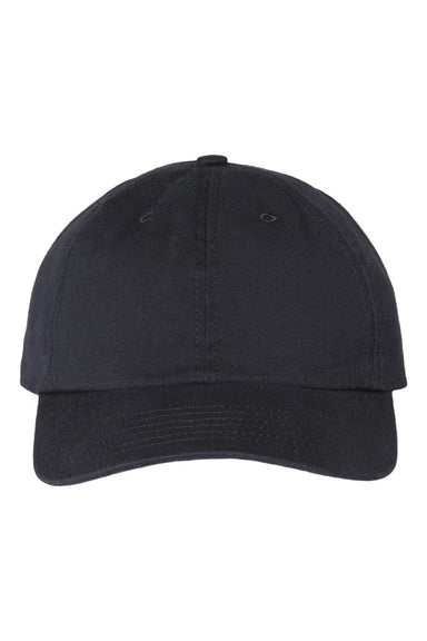 Classic Caps Hats USA200 Mens USA Made Adjustable Dad Hat Black Flat Front