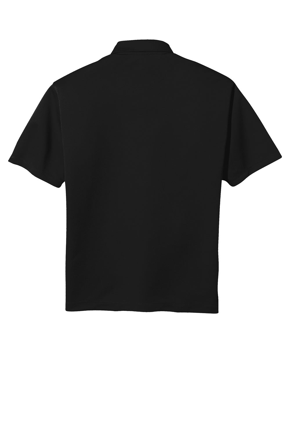 Nike 203690 Mens Tech Basic Dri-Fit Moisture Wicking Short Sleeve Polo Shirt Black Flat Back