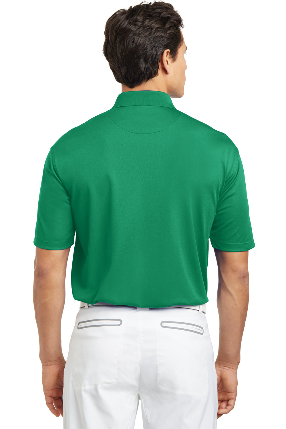 Nike 203690 Mens Tech Basic Dri-Fit Moisture Wicking Short Sleeve Polo Shirt Lucky Green Model Back