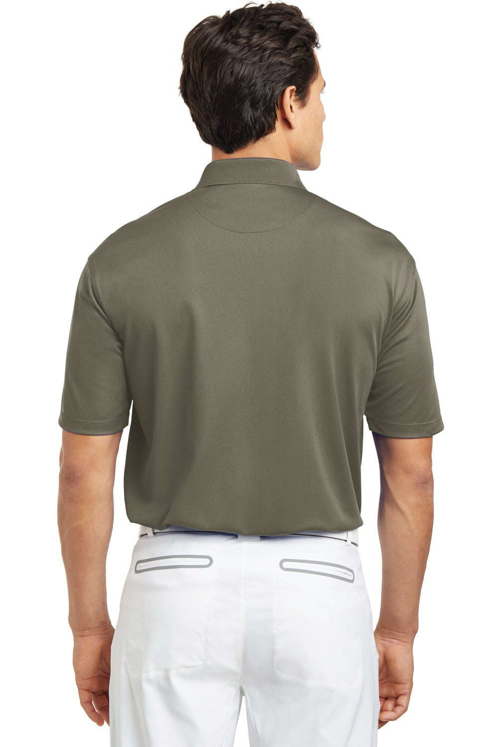 Nike 203690 Mens Tech Basic Dri-Fit Moisture Wicking Short Sleeve Polo Shirt Olive Khaki Model Back
