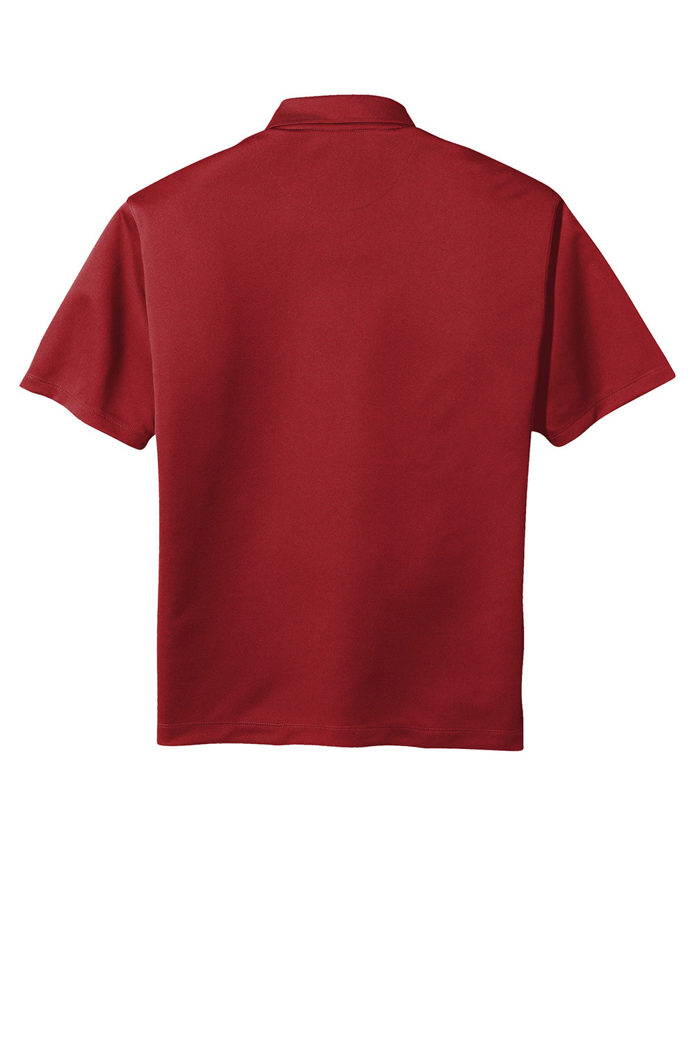 Nike 203690 Mens Tech Basic Dri-Fit Moisture Wicking Short Sleeve Polo Shirt Pro Red Flat Back