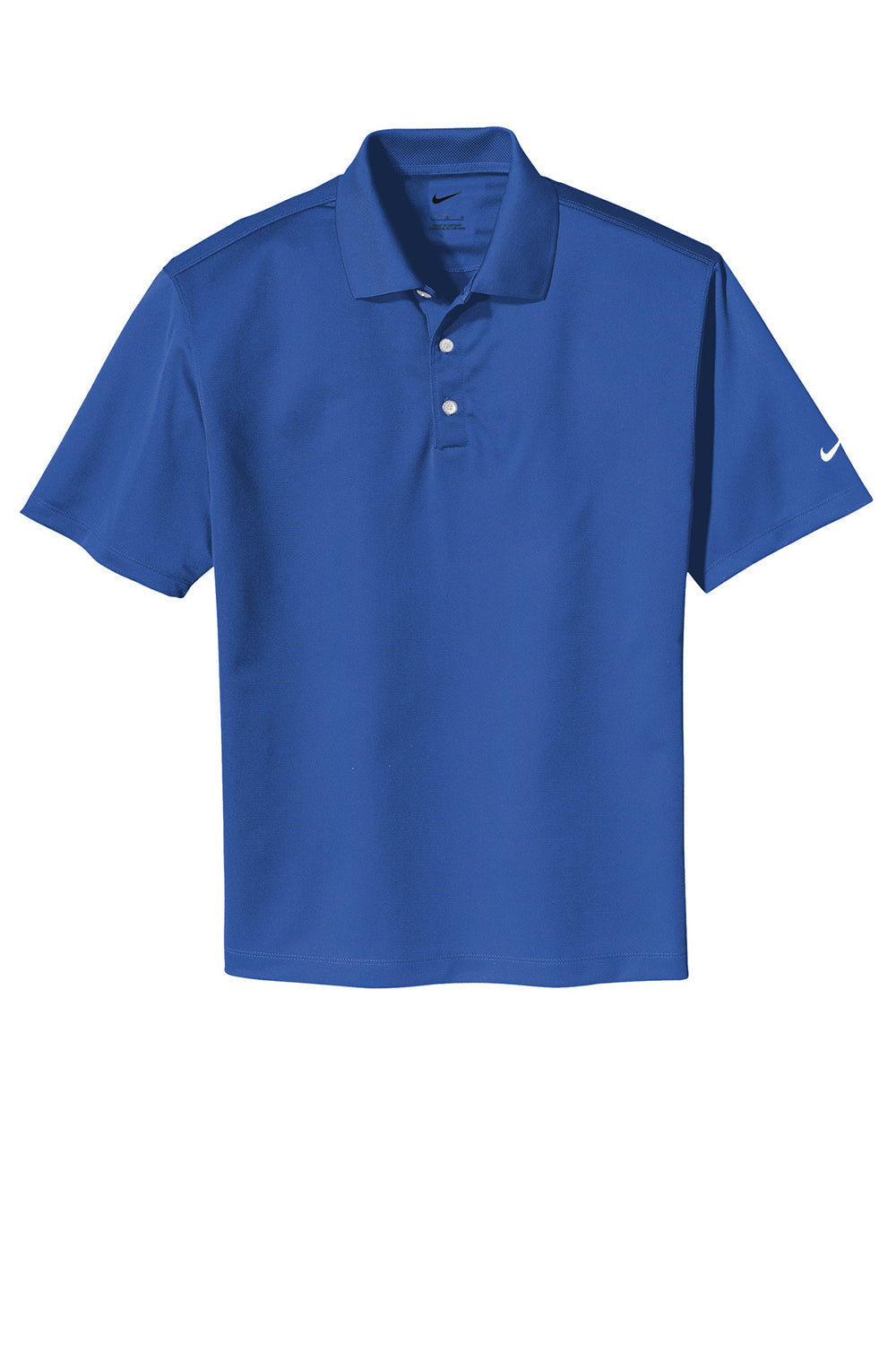 Nike 203690 Mens Tech Basic Dri-Fit Moisture Wicking Short Sleeve Polo Shirt Varsity Royal Blue Flat Front