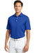Nike 203690 Mens Tech Basic Dri-Fit Moisture Wicking Short Sleeve Polo Shirt Varsity Royal Blue Model Front
