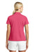 Nike 203697 Womens Tech Basic Dri-Fit Moisture Wicking Short Sleeve Polo Shirt Flamingo Pink Model Back