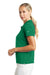 Nike 203697 Womens Tech Basic Dri-Fit Moisture Wicking Short Sleeve Polo Shirt Lucky Green Model Side