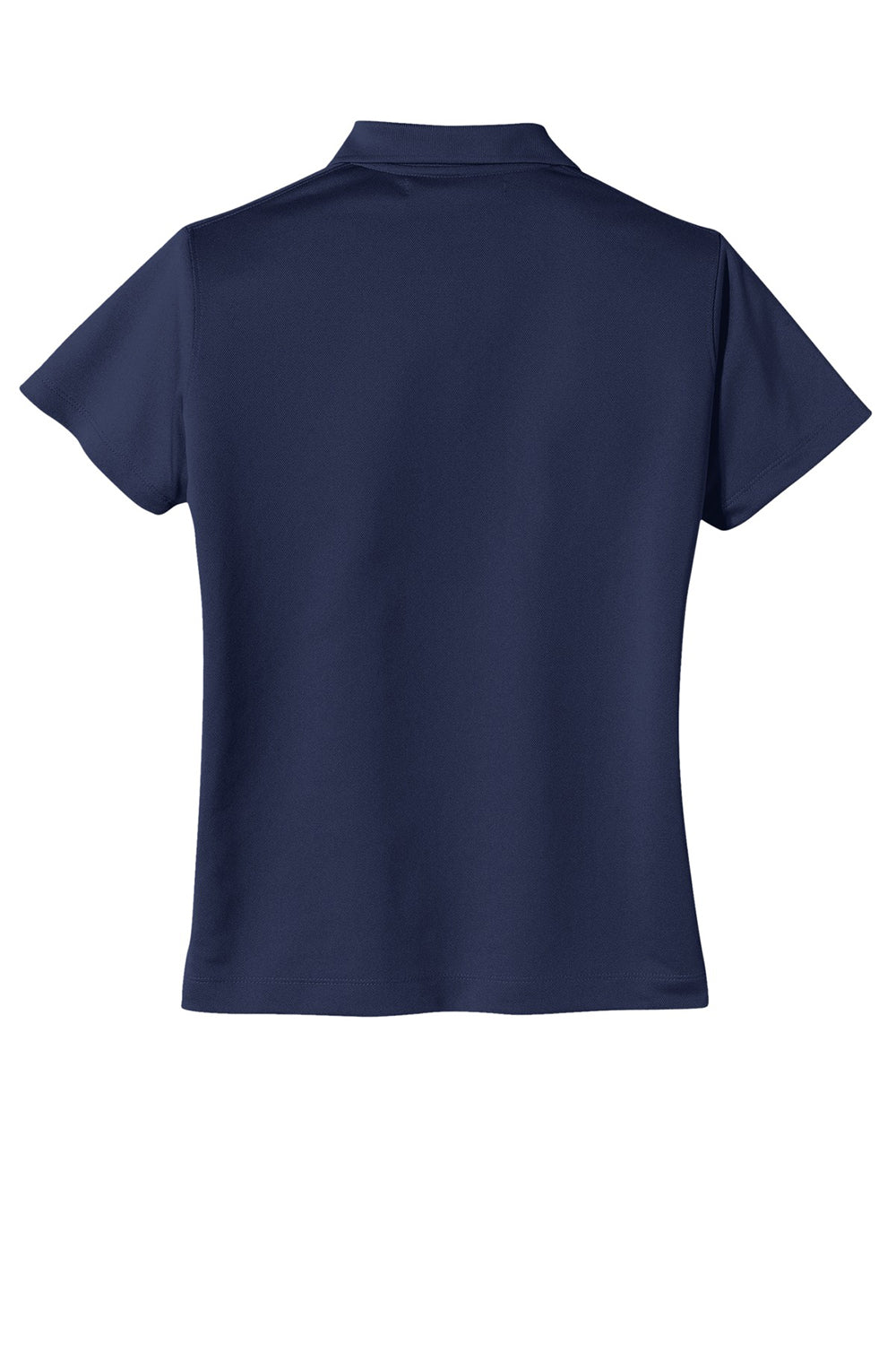 Nike 203697 Womens Tech Basic Dri-Fit Moisture Wicking Short Sleeve Polo Shirt Midnight Navy Blue Flat Back
