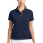 Nike Womens Tech Basic Dri-Fit Moisture Wicking Short Sleeve Polo Shirt - Midnight Navy Blue