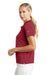 Nike 203697 Womens Tech Basic Dri-Fit Moisture Wicking Short Sleeve Polo Shirt Pro Red Model Side
