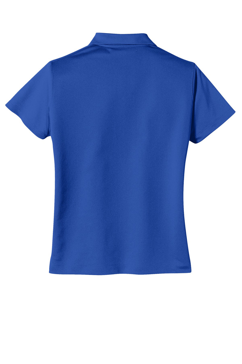 Nike 203697 Womens Tech Basic Dri-Fit Moisture Wicking Short Sleeve Polo Shirt Varsity Royal Blue Flat Back