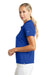 Nike 203697 Womens Tech Basic Dri-Fit Moisture Wicking Short Sleeve Polo Shirt Varsity Royal Blue Model Side