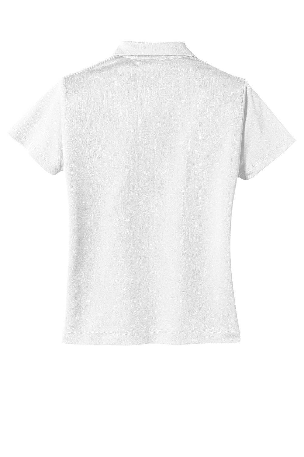 Nike 203697 Womens Tech Basic Dri-Fit Moisture Wicking Short Sleeve Polo Shirt White Flat Back