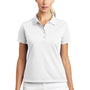 Nike Womens Tech Basic Dri-Fit Moisture Wicking Short Sleeve Polo Shirt - White