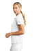 Nike 203697 Womens Tech Basic Dri-Fit Moisture Wicking Short Sleeve Polo Shirt White Model Side
