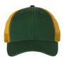 Valucap Hats Mens Bio-Washed Adjustable Trucker Hat - Dark Green/Gold