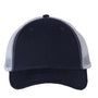 Valucap Hats Mens Bio-Washed Adjustable Trucker Hat - Navy Blue/White