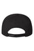 Valucap Hats 8869 Mens 5 Panel Twill Snapback Hat Black Flat Back