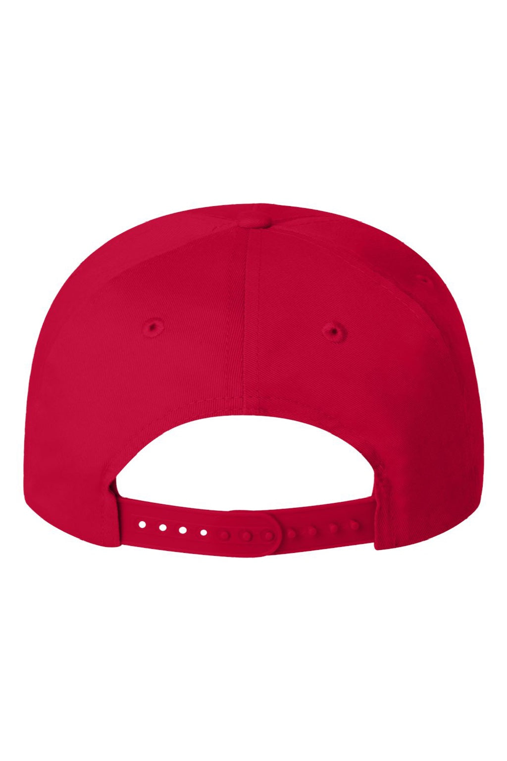 Valucap Hats 8869 Mens 5 Panel Twill Snapback Hat Red Flat Back