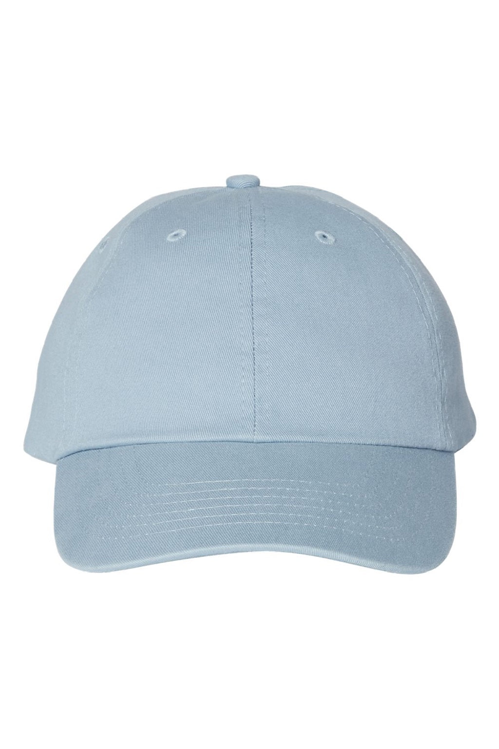 Valucap Hats VC300A Mens Adult Bio-Washed Classic Adjustable Dad Hat Baby Blue Flat Front