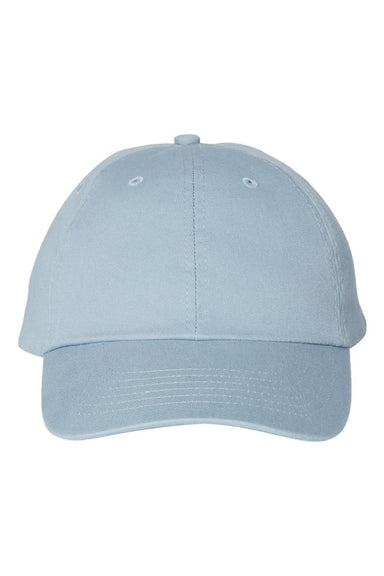 Valucap Hats VC300A Mens Adult Bio-Washed Classic Adjustable Dad Hat Baby Blue Flat Front