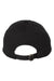 Valucap Hats VC300A Mens Adult Bio-Washed Classic Adjustable Dad Hat Black Flat Back