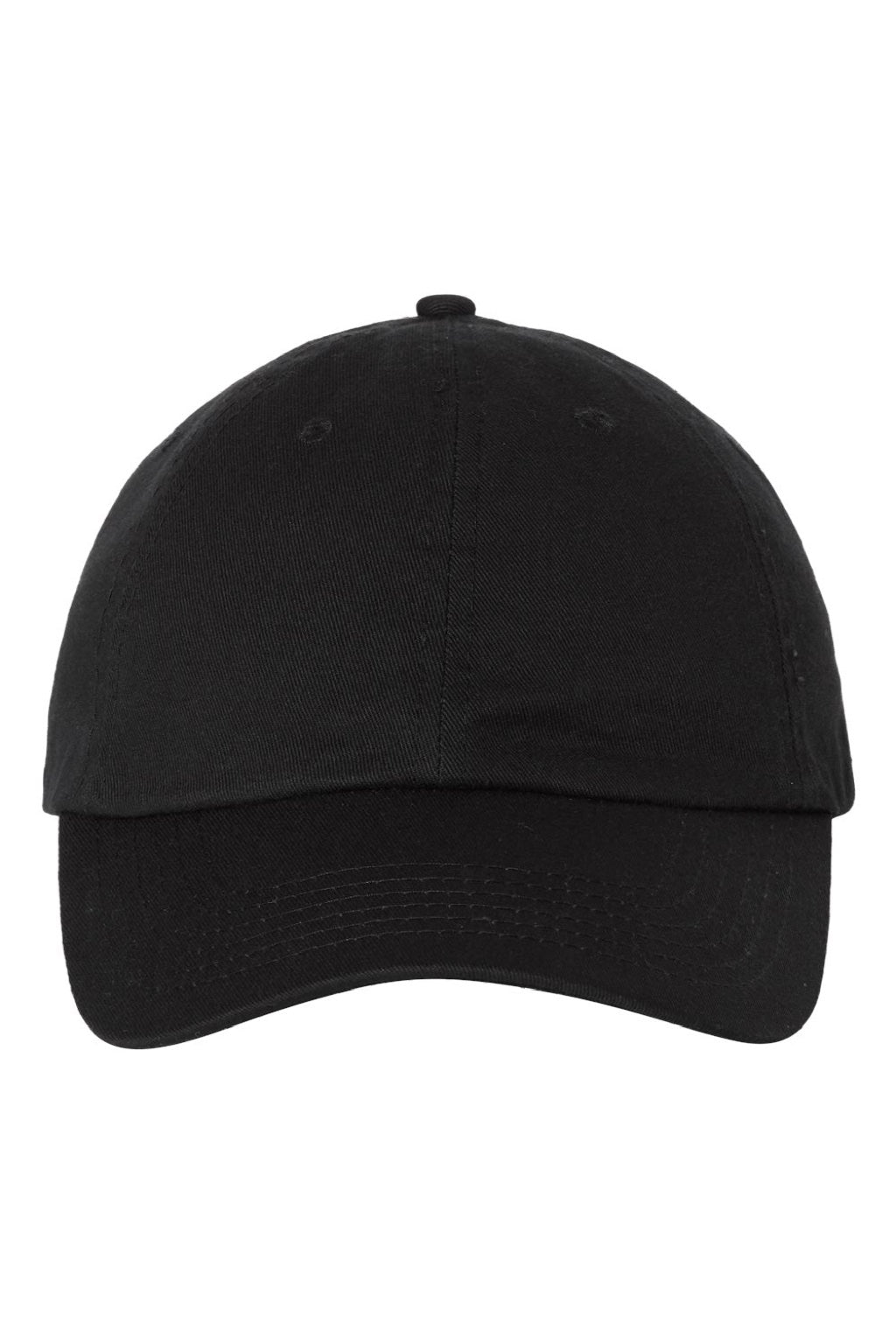 Valucap Hats VC300A Mens Adult Bio-Washed Classic Adjustable Dad Hat Black Flat Front