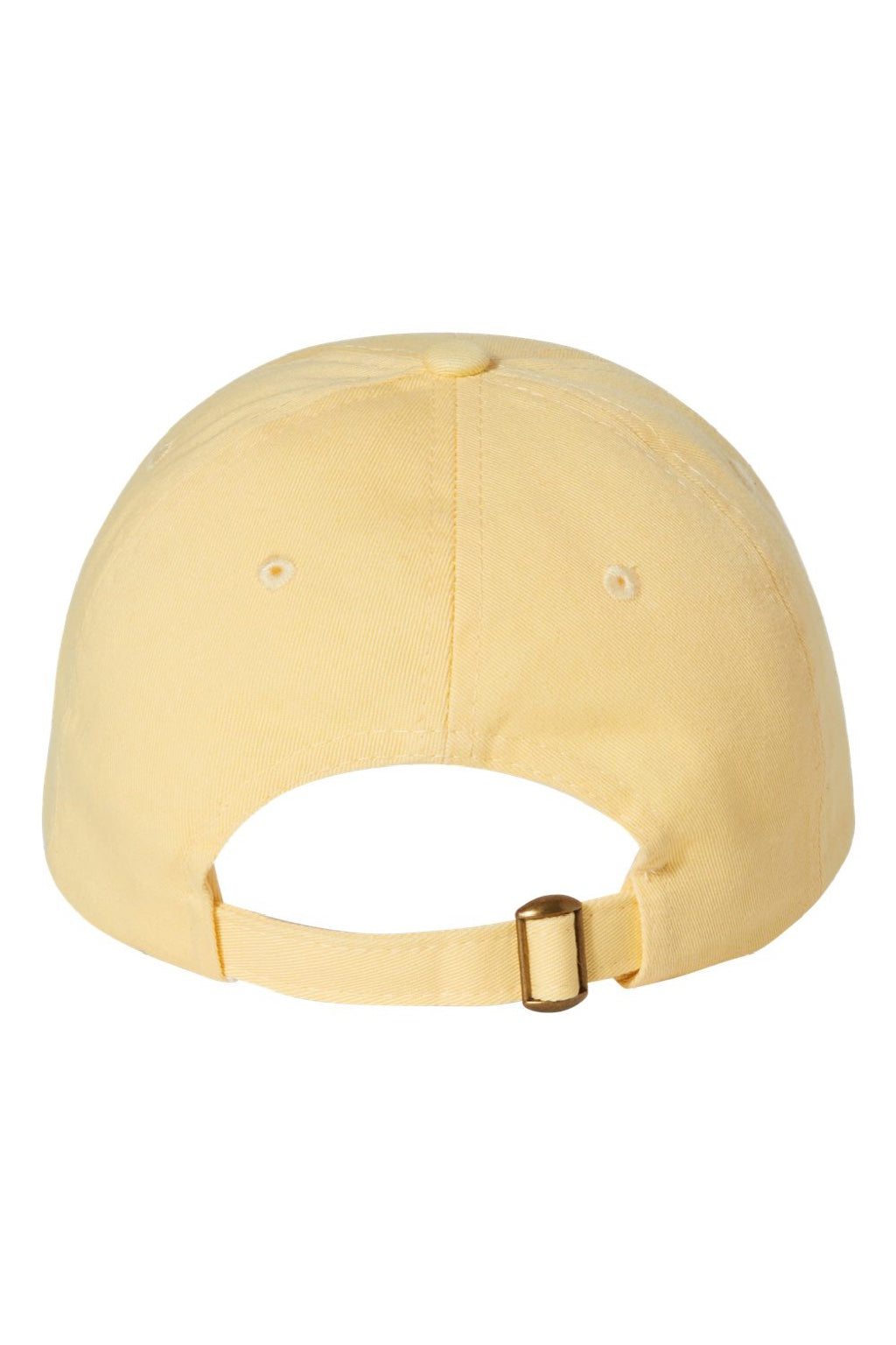 Valucap Hats VC300A Mens Adult Bio-Washed Classic Adjustable Dad Hat Butter Yellow Flat Back