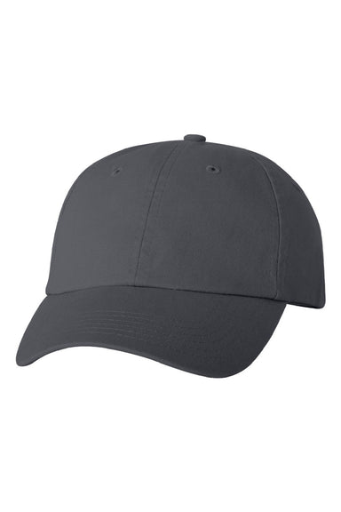 Valucap Hats VC300A Mens Adult Bio-Washed Classic Adjustable Dad Hat Charcoal Grey Flat Front