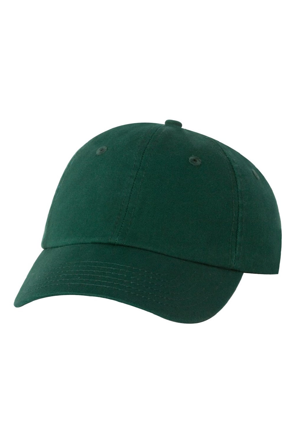 Valucap Hats VC300A Mens Adult Bio-Washed Classic Adjustable Dad Hat Forest Green Flat Front