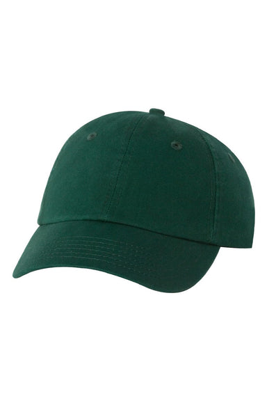 Valucap Hats VC300A Mens Adult Bio-Washed Classic Adjustable Dad Hat Forest Green Flat Front