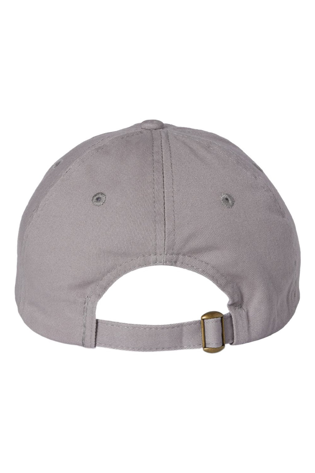 Valucap Hats VC300A Mens Adult Bio-Washed Classic Adjustable Dad Hat Grey Flat Back