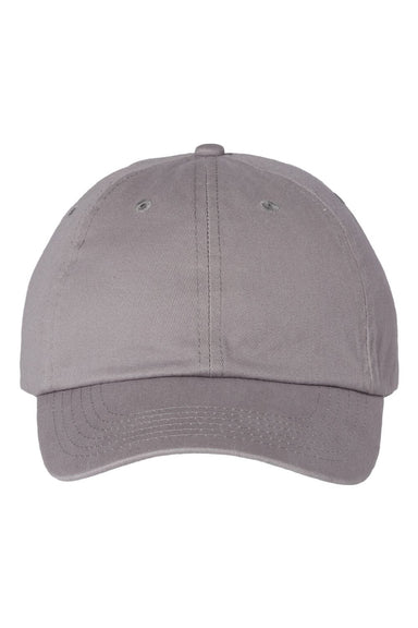 Valucap Hats VC300A Mens Adult Bio-Washed Classic Adjustable Dad Hat Grey Flat Front