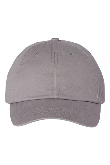 Valucap VC300A Mens Adult Bio-Washed Classic Dad Hat Grey Flat Front