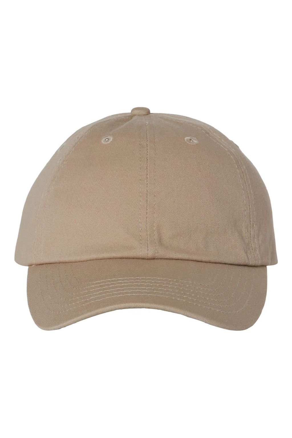 Valucap Hats VC300A Mens Adult Bio-Washed Classic Adjustable Dad Hat Khaki Brown Flat Front