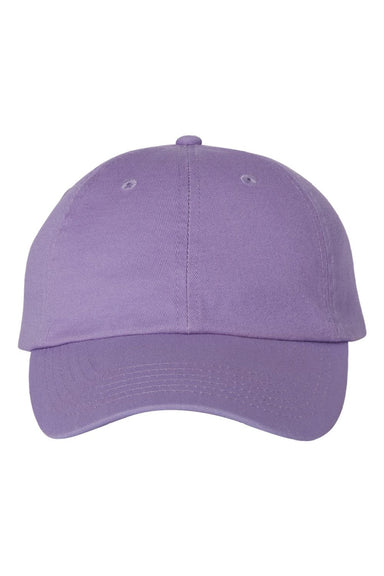 Valucap Hats VC300A Mens Adult Bio-Washed Classic Adjustable Dad Hat Lavender Purple Flat Front