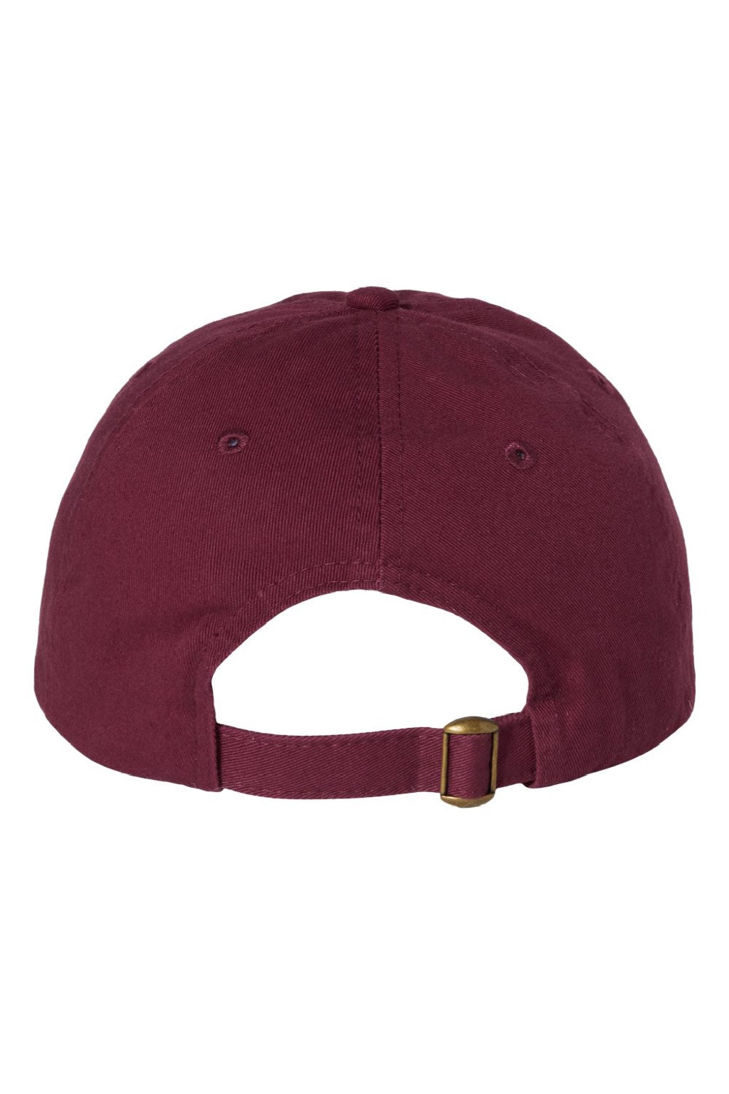 Valucap Hats VC300A Mens Adult Bio-Washed Classic Adjustable Dad Hat Maroon Flat Back