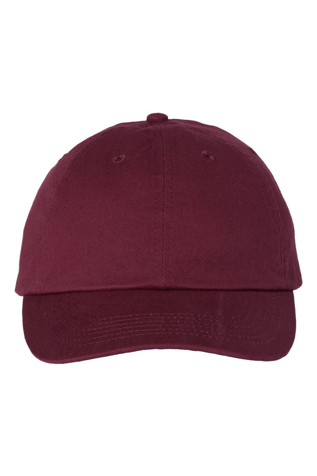 Valucap Hats VC300A Mens Adult Bio-Washed Classic Adjustable Dad Hat Maroon Flat Front