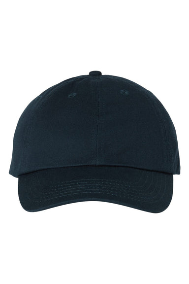 Valucap VC300A Mens Adult Bio-Washed Classic Dad Hat Navy Blue Flat Front
