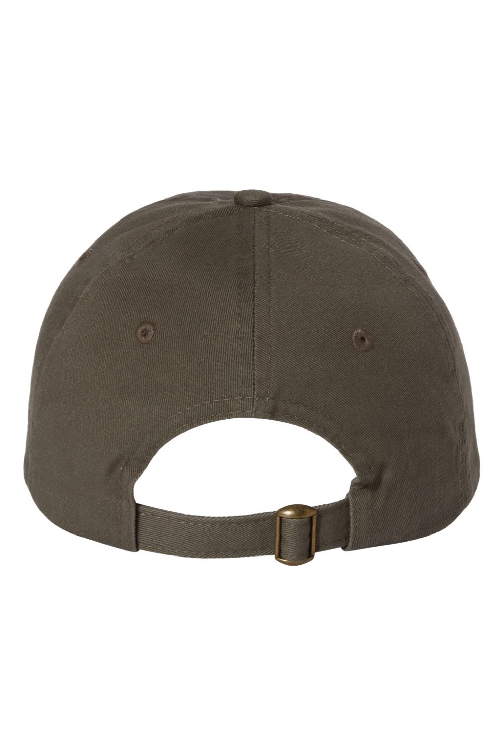 Valucap Hats VC300A Mens Adult Bio-Washed Classic Adjustable Dad Hat Olive Green Flat Back