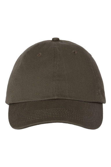 Valucap Hats VC300A Mens Adult Bio-Washed Classic Adjustable Dad Hat Olive Green Flat Front