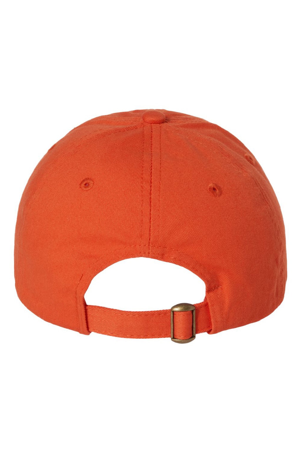 Valucap Hats VC300A Mens Adult Bio-Washed Classic Adjustable Dad Hat Orange Flat Back