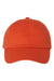 Valucap Hats VC300A Mens Adult Bio-Washed Classic Adjustable Dad Hat Orange Flat Front