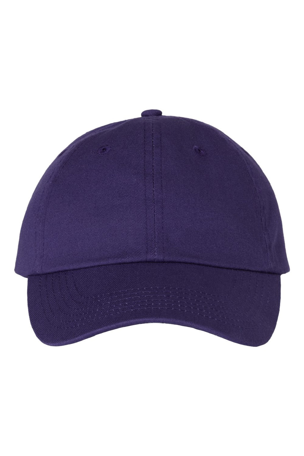Valucap Hats VC300A Mens Adult Bio-Washed Classic Adjustable Dad Hat Purple Flat Front