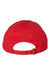 Valucap Hats VC300A Mens Adult Bio-Washed Classic Adjustable Dad Hat Red Flat Back