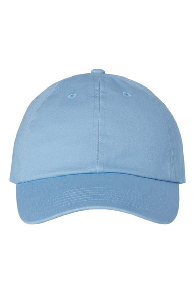 Valucap Hats VC300A Mens Adult Bio-Washed Classic Adjustable Dad Hat Sky Blue Flat Front