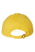Valucap Hats VC300A Mens Adult Bio-Washed Classic Adjustable Dad Hat Yellow Flat Back