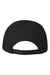 Valucap Hats VC100 Mens Twill Snapback Hat Black Flat Back