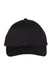 Valucap Hats VC100 Mens Twill Snapback Hat Black Flat Front